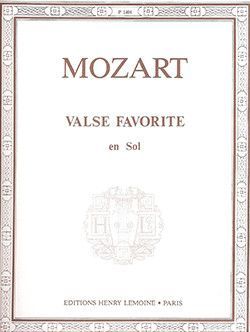 cover Valse favorite en Sol Editions Henry Lemoine