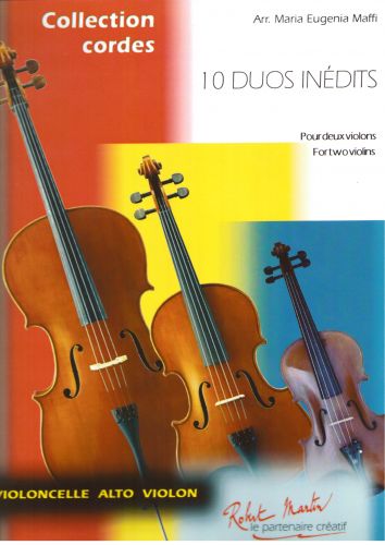 cubierta 10 DUOS inèdits Vol.1 para dos violines Robert Martin