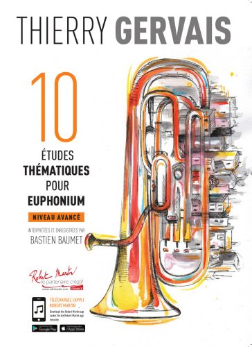 cubierta 10 ETUDES THEMATIQUES POUR EUPHONIUM Editions Robert Martin
