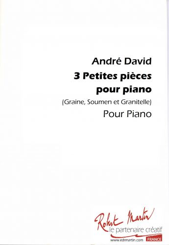 cubierta 3 PETITES PIECES POUR PIANO Robert Martin