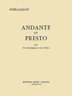 cubierta Andante et presto Editions Henry Lemoine