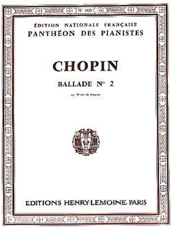 cubierta Ballade n�2 Op.38 en Fa maj. Editions Henry Lemoine