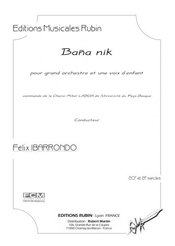 cubierta Baa nik pour grand orchestre et une voix denfant Rubin