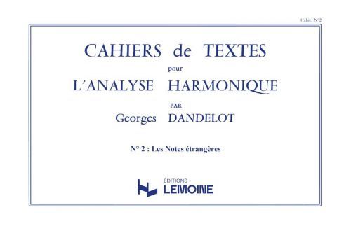 cubierta Cahiers de textes L'analyse harmonique Vol.2 Editions Henry Lemoine