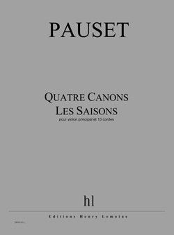 cubierta Canons (4) - Les Saisons Editions Henry Lemoine