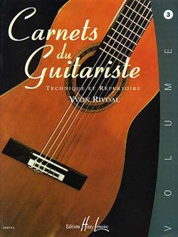 cubierta Carnets du guitariste Vol.3 Editions Henry Lemoine