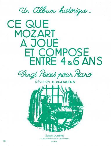 cubierta Ce que Mozart a jou� et compos� entre 4 et 6 ans Combre