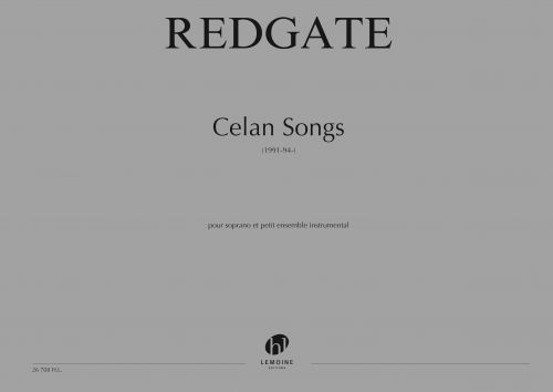 cubierta Celan songs Editions Henry Lemoine