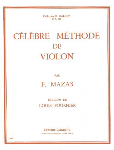 cubierta Clbre mthode de violon Combre
