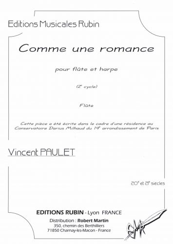 cubierta Comme une romance pour flte et harpe Rubin