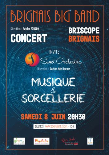 cubierta CONCERT SAMEDI 8 JUIN 2024 20H30 BRIGNAIS Brignais big band et Sweet Orchestra Martin Musique