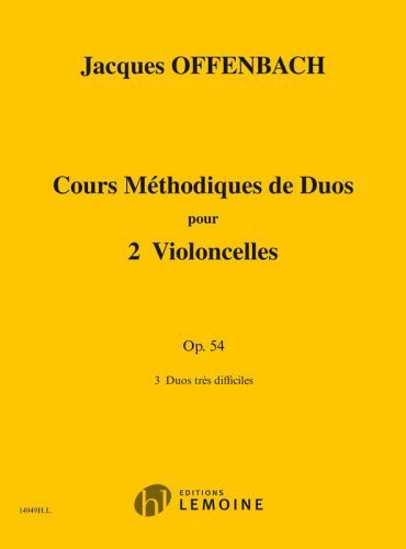 cubierta Cours mthodique de duos pour deux violoncelles Op.54 Editions Henry Lemoine