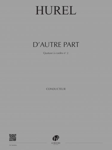 cubierta D'autre part - Quatuor n�2 Editions Henry Lemoine
