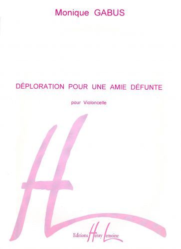 cubierta Dploration pour une amie dfunte Editions Henry Lemoine
