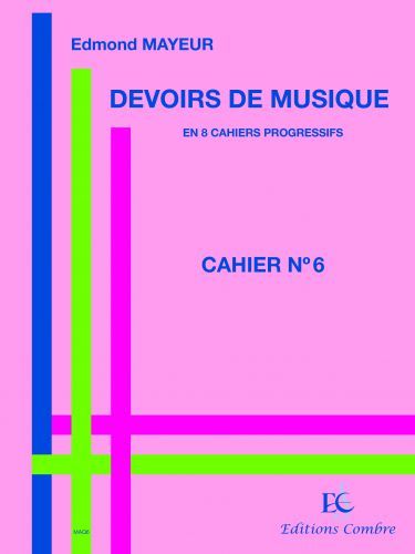 cubierta Devoirs de musique cahier 6 Combre