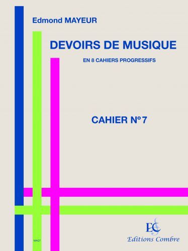 cubierta Devoirs de musique cahier 7 Combre