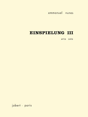 cubierta Einspielung III Jobert