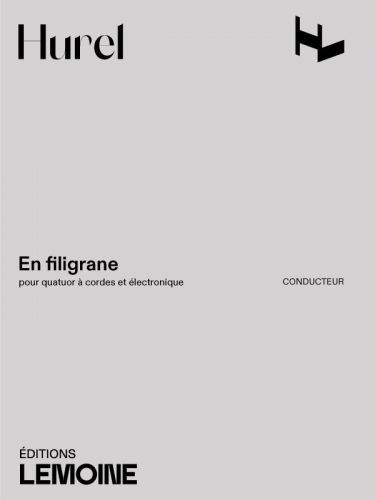 cubierta En filigrane - Quatuor n�3 Editions Henry Lemoine