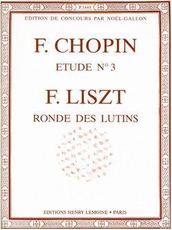 cubierta Etude Op.10 n°3 Tristesse - Ronde des lutins Editions Henry Lemoine