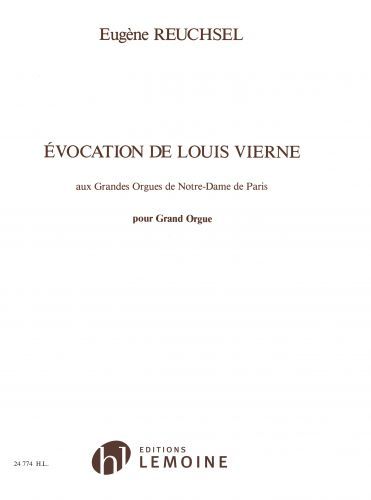cubierta Evocation de Louis Vierne Editions Henry Lemoine
