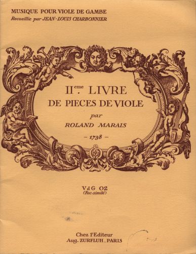 cubierta IIeme Livre de Pieces de Viole Editions Robert Martin