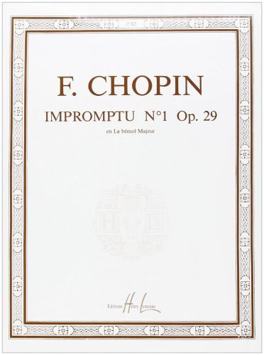 cubierta Impromptu n1 Op.29 en Lab maj. Editions Henry Lemoine