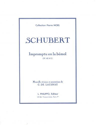 cubierta Impromptu Op.142 n2 en Lab maj. Combre