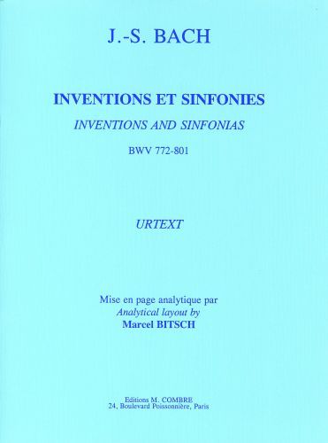 cubierta Inventions et Sinfonies BWV772 - 801 Combre