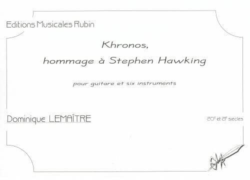 cubierta KHRONOS, HOMMAGE  STEPHEN HAWKING pour guitare et six instruments Rubin