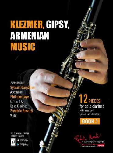 cubierta KLEZMER, GIPSY, ARMENIAN MUSIC CLARINETTE BOOK 1 Robert Martin