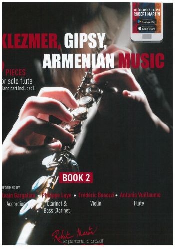 cubierta KLEZMER, GIPSY, ARMENIAN MUSIC FLUTE BOOK 2 Editions Robert Martin