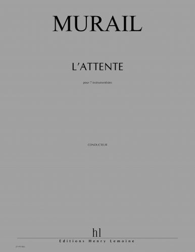 cubierta L'Attente Editions Henry Lemoine