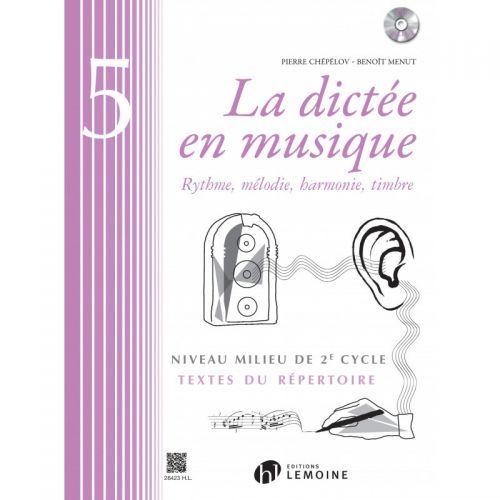 cubierta La dict�e en musique Vol.5 - milieu du 2eme cycle Editions Henry Lemoine