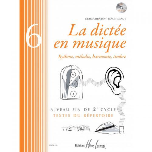 cubierta La dict�e en musique Vol.6 - fin du 2eme cycle Editions Henry Lemoine