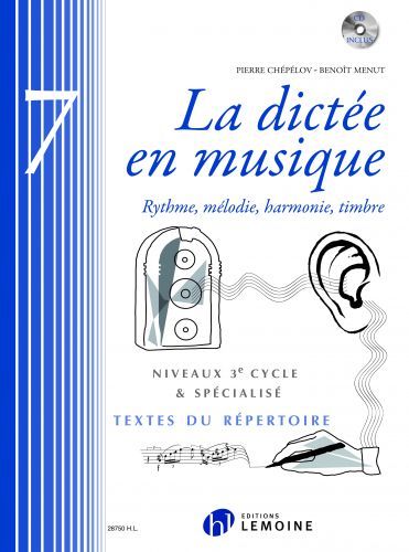 cubierta La dict�e en musique Vol.7 - 3eme cycle Editions Henry Lemoine