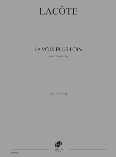 cubierta La Voix plus loin Editions Henry Lemoine