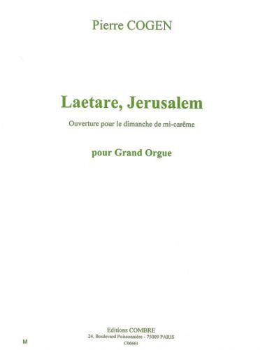 cubierta Laetare, Jerusalem (Ouverture pour le dimanche de mi-carme) Combre