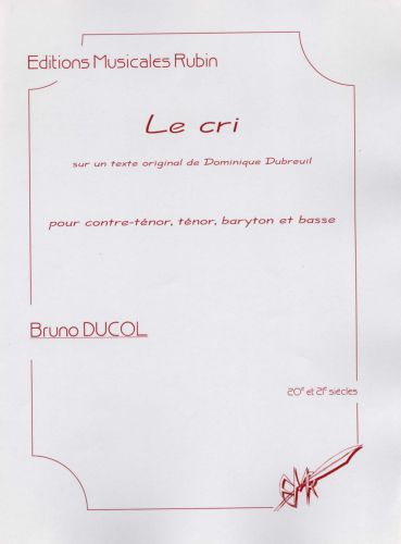 cubierta LE CRI pour contre-ténor, ténor, baryton et basse Rubin