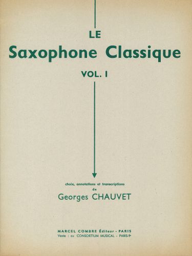 cubierta Le Saxophone classique Vol.2 Combre