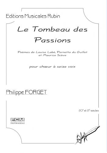 cubierta Le Tombeau des Passions pour chœur à seize voix Rubin