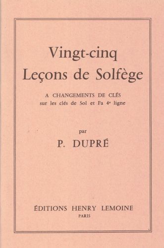 cubierta Leons 2 cls (25) sans accompagnement Editions Henry Lemoine