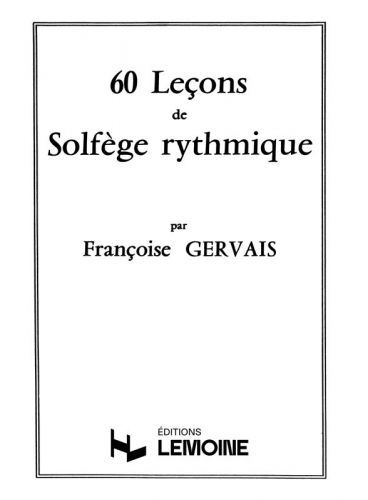 cubierta Leons solfge rythmique (60) Editions Henry Lemoine
