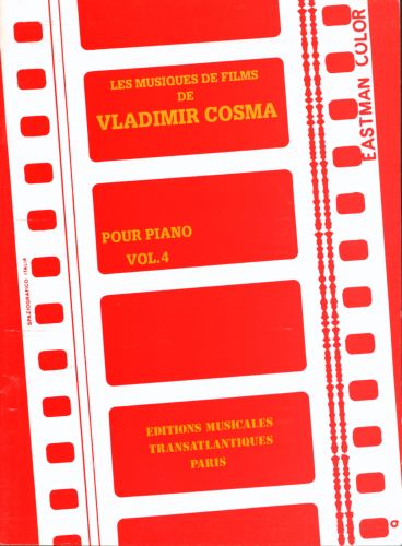 cubierta LES MUSIQUES DE FILM DE VLADIMIR COSMA VLADIMIR VOL4 PIANO Robert Martin