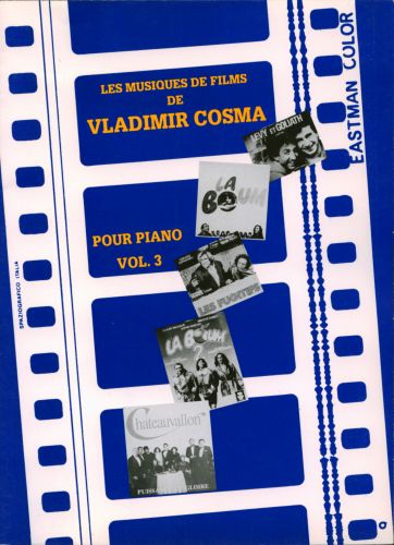 cubierta LES MUSIQUES DE FILM DE VLADIMIR COSMA VOL3 PIANO Editions Robert Martin