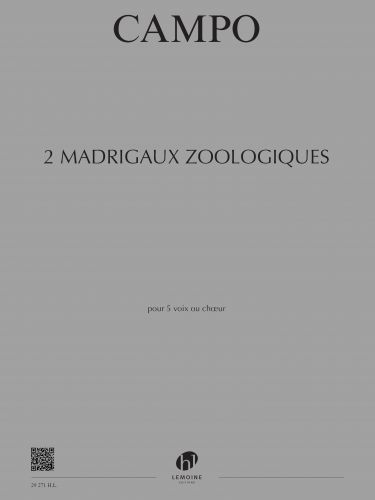 cubierta Madrigaux zoologiques (2) Editions Henry Lemoine