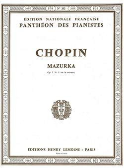 cubierta Mazurka Op.7 n2 en La min. Editions Henry Lemoine