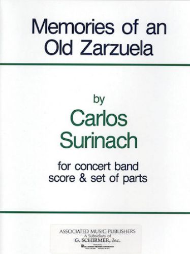 cubierta Memories of an Old Zarzuela Schirmer