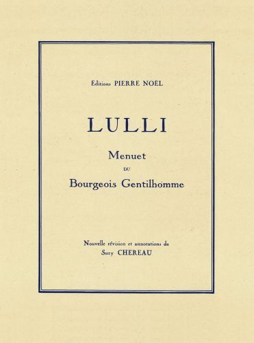 cubierta Menuet du Bourgeois Gentilhomme Combre