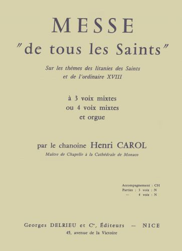 cubierta Messe de tous les Saints Delrieu