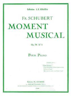 cubierta Moment musical Op.94 n�3 Combre